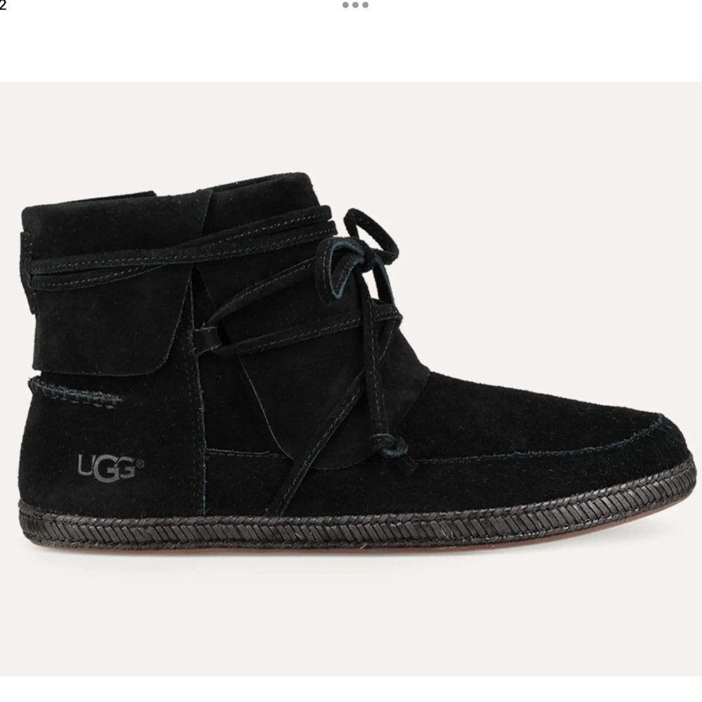 NWT UGG Reid Moc Black Size 7